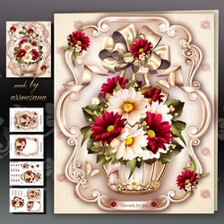 Vintage Cream Basket Card Mini Kit