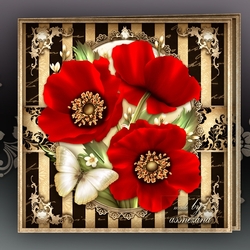 Love Red Poppies Card Mini Kit