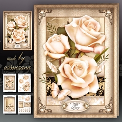 Cream Roses for All Occasions Card Mini Kit