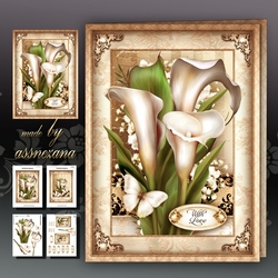 Vintage Cream Callas for All Occasions Card Mini Kit