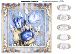 Blue Tulips Topper