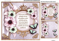 Topper Soft Pink Anemone with Verse for All Occasions