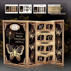 Golden Butterflies Blok Card Mini Kit