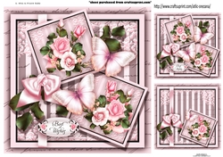 Topper Soft Roses With Butterflies