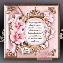 Soft Pink Roses with Verse for All Occasions Card Mini Kit