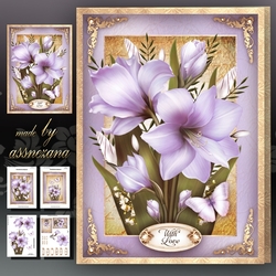 Vintage Lilac Flowers for All Occasions Card Mini Kit