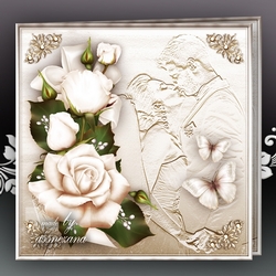 Wedding Anniversary Cream Card Mini Kit