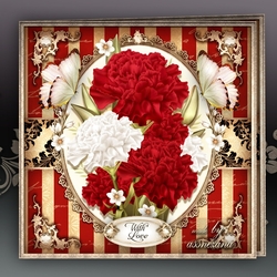 Bouquet of Carnations Card Mini Kit