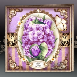 Violet Hydrangeas Card Mini Kit