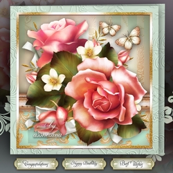 Vintage Peach Roses for All Occasions Mini Kit