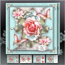 Pink Roses With Lace Mini Kit