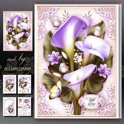 Purple Callas Bouquet Mini Kit
