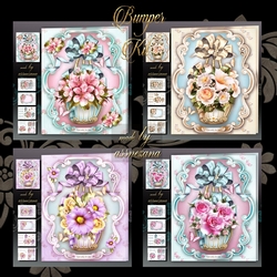 Bumper Kit of Vintage Baskets with Flowers no 1