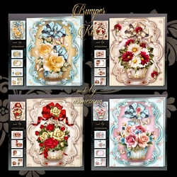 Bumper Kit of Vintage Baskets with Flowers no 2