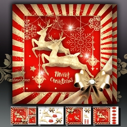 Golden Christmas Reindeer Mini Kit