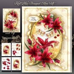 Red Lilies Bouquet Mini Kit