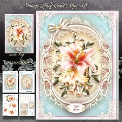 Vintage Lilies Card Mini Kit