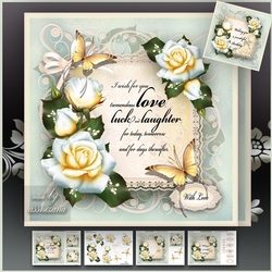 Soft Blue Roses Mini Kit