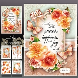 Orange Flowers Card Mini Kit