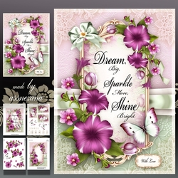 Lilac Petunia Card Mini Kit