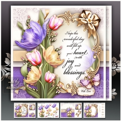 Bouquet of Tulips Card Mini Kit