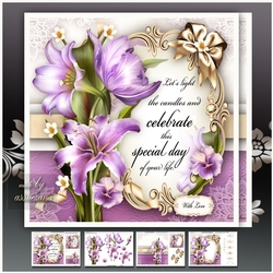 Lilac Lilies Card Mini Kit