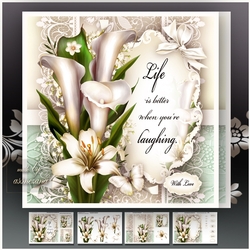 White Callas with Lily Lace Mini Kit