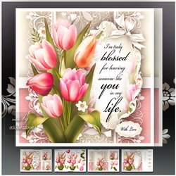 Pink Tulips Lace Mini Kit