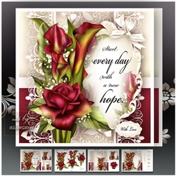 Bordo Callas with Roses Lace Mini Kit