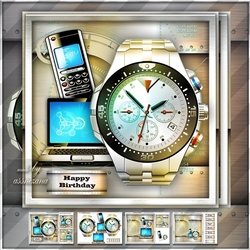 Silver Blue Watch Card Mini Kit