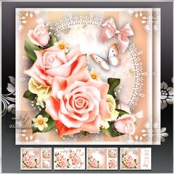 Peach Roses Mini Kit