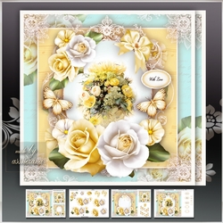 Soft Yellow Shabby Chic Bouquet Mini Kit