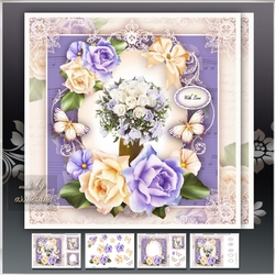 Lilac Shabby Chic Bouquet Mini Kit