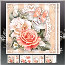 White Peach Roses