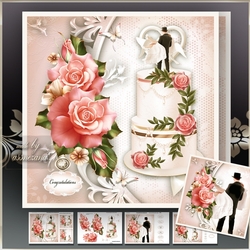 Wedding Anniversary Cake 4 Mini Kit
