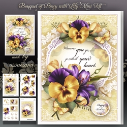 Bouquet of Pansy with Lily Mini Kit