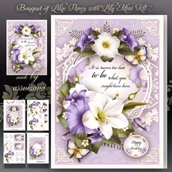 Bouquet of Lilac Pansy with Lily Mini Kit