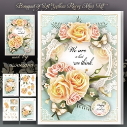 Bouquet of Soft Yellow Roses Mini Kit