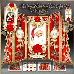 Red Shaped Christmas Card Mini Kit