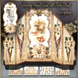 Christmas Shaped Card with Robin Birds Mini Kit