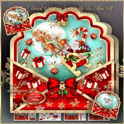 Winter Christmas Santa in the Sky Mini Kit