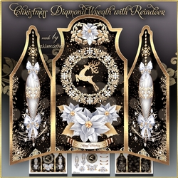 Christmas Diamond Wreath with Reindeer Mini Kit