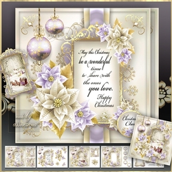 Christmas Pastel Poinsettias with Verse Mini Kit