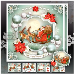 Winter Pastel Christmas Santa in the Sky Mini Kit