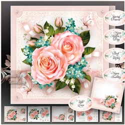 Fresh Pink Bouquet Roses Mini Kit