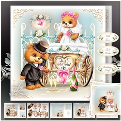 Cute Wedding Bears Card Mini Kit -two variants