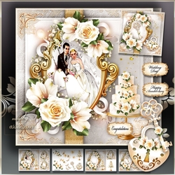 Wedding Anniversary Cake and Decoration Card Mini Kit
