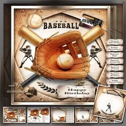 Male Birthday Baseball Card Mini Kit