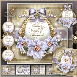 Christmas Lilac Poinsettias with Verse Mini Kit