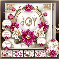 The Joy of Christmas Bordeaux Poinsettias Mini Kit